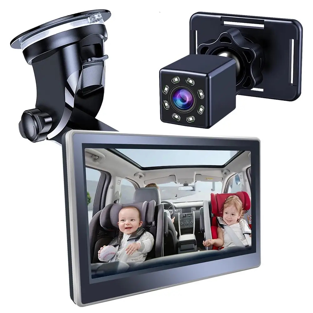 

12V Car Infant Rear Display View Camera 360° Back Seat Baby Safety Monitor Mirror Facing Cam With Infrared Night Vision Display