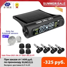 E-ACE Solar Power TPMS Car Tire Pressure Alarm Monitor System Auto Security Alarm Systems Tyre Pressure Temperature Warning E-ACE Solar Power TPMS Car Tire Pressure Alarm Monitor System Auto Security Alarm Systems Tyre Pressure Temperature Warning
