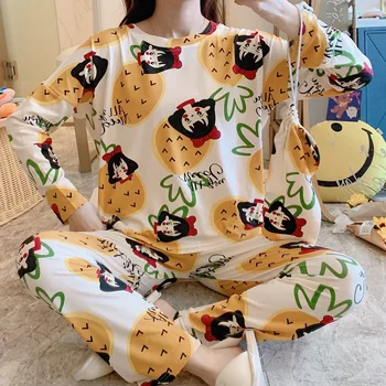 fashion printed Long Sleeve Pajamas Set Autumn Winter Women Sleepwear 3Pcs Nightwear for Women Sleepwear Set Long Pant Cloth Bag
fashion printed Long Sleeve Pajamas Set Autumn Winter Women Sleepwear 3Pcs Nightwear for Women Sleepwear Set Long Pant Cloth Bag