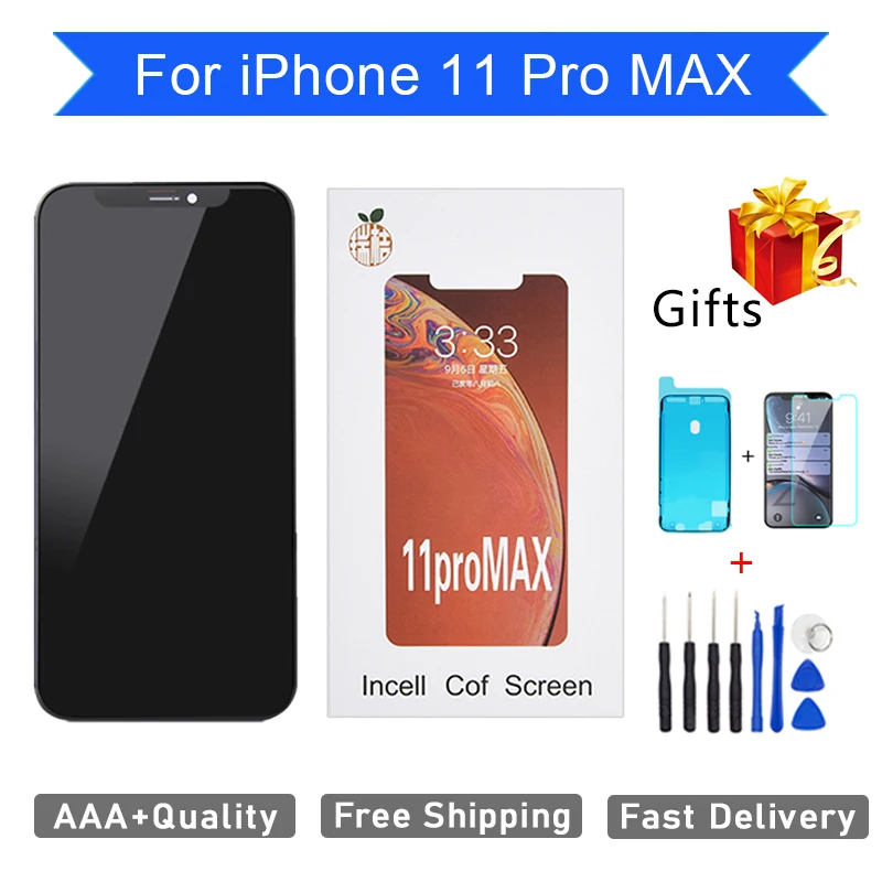 AAA +++ RJ Incell LCD Display For iPhone 11 Pro Max Replacement LCD Mobile Phone Component Digitizer Component 3D Touch Screen
AAA +++ RJ Incell LCD Display For iPhone 11 Pro Max Replacement LCD Mobile Phone Component Digitizer Component 3D Touch Screen