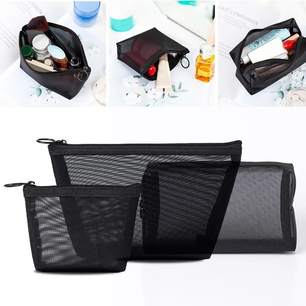 3 Pcs/set Mesh Storage Makeup Bags Black Package Organizer Travel Cosmetic Kit Pouch Zip Lock Women Necessaries Accessories Tool
3 Pcs/set Mesh Storage Makeup Bags Black Package Organizer Travel Cosmetic Kit Pouch Zip Lock Women Necessaries Accessories Tool