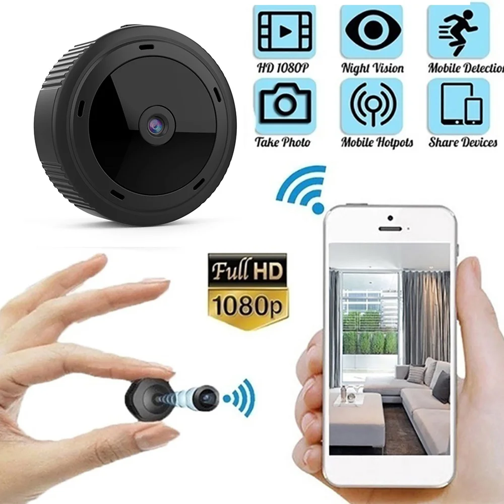 HD 1080P Mini WiFi IP Camera Remote Control IR Night Vision Security Camera Baby Monitor With Magnetic Holder Wireless Camera
HD 1080P Mini WiFi IP Camera Remote Control IR Night Vision Security Camera Baby Monitor With Magnetic Holder Wireless Camera