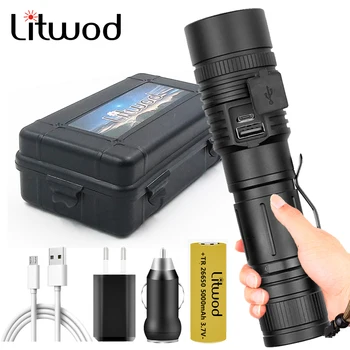 Xhp70 Power Bank Led Flashlight Rechargeable 18650 26650 Battery Zoom for Outdoor Activity Adjustable Bulbs Torch Light Litwod
Xhp70 Power Bank Led Flashlight Rechargeable 18650 26650 Battery Zoom for Outdoor Activity Adjustable Bulbs Torch Light Litwod