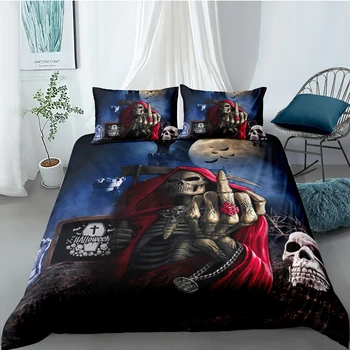 Grim Reaper Bedding Set King Size Scary Fashionable 3D Duvet Cover Halloween Queen Twin Full Single Double Unique Design Bed Set
Grim Reaper Bedding Set King Size Scary Fashionable 3D Duvet Cover Halloween Queen Twin Full Single Double Unique Design Bed Set