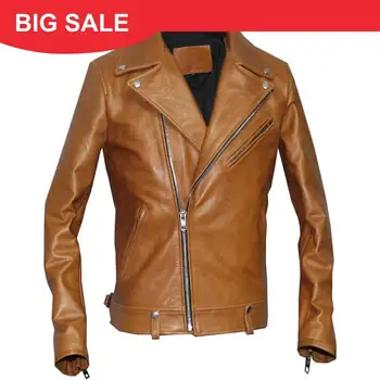 2020 Brown Men Slim Fit Biker's Leather Jacket Large Size XXXL Genuine Cowhide Spring Short American Motorcycle Leather Coat
2020 Brown Men Slim Fit Biker's Leather Jacket Large Size XXXL Genuine Cowhide Spring Short American Motorcycle Leather Coat