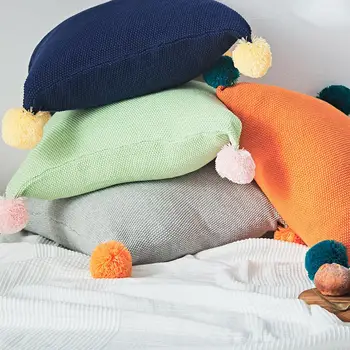 Sofa Decor Pillow Case Home Square Creative Contrast Color Ball Pillow Waist Pillow Cover Fashion Cotton Knit Pillowcase 45*45cm
Sofa Decor Pillow Case Home Square Creative Contrast Color Ball Pillow Waist Pillow Cover Fashion Cotton Knit Pillowcase 45*45cm