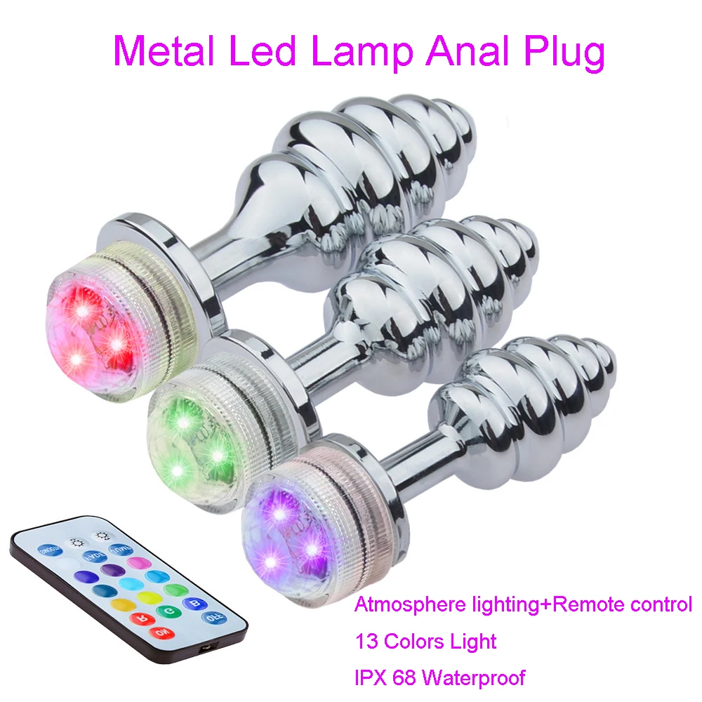 Linha anal led para estimulação anal plugue anal sem fio