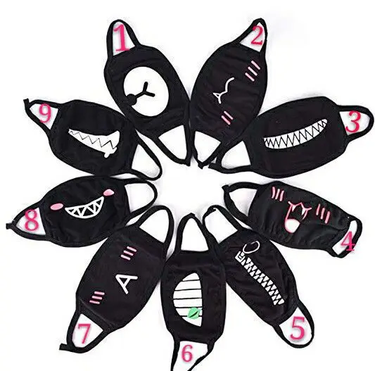 

2PCS Hot sale Cotton Dustproof Mouth Face Mask Anime Cartoon Kpop Lucky Bear Women Men Muffle Face Mouth Masks