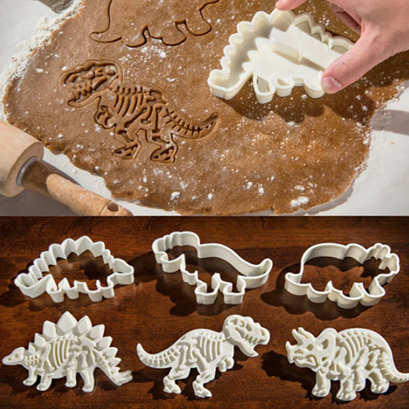 3pc Dinosaur Fossil Cookies mold Cutter Biscuit Embossing Mould 3D Biscuit Dessert Baking Mold Fondant Cake Decoration Tool
3pc Dinosaur Fossil Cookies mold Cutter Biscuit Embossing Mould 3D Biscuit Dessert Baking Mold Fondant Cake Decoration Tool