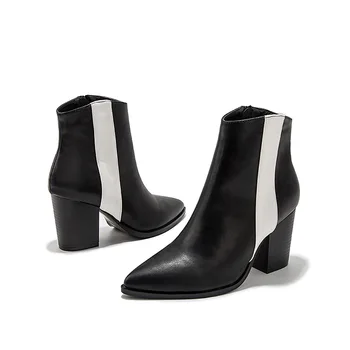 2019 Autumn New Shoes Women High Heels Martin Boots Patchwork Brand Sexy Ladies Ankle Boots Pointed Toe Boots Female botas mujer
2019 Autumn New Shoes Women High Heels Martin Boots Patchwork Brand Sexy Ladies Ankle Boots Pointed Toe Boots Female botas mujer