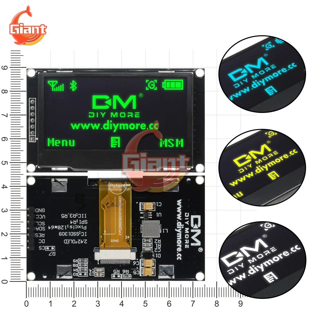 Green 2.42 inch 12864 128 * 64 OLED display Module SSD1309 SPI IIC I2C Serial Port for Arduino R3 C51 SSD1309 Screen Board
Green 2.42 inch 12864 128 * 64 OLED display Module SSD1309 SPI IIC I2C Serial Port for Arduino R3 C51 SSD1309 Screen Board