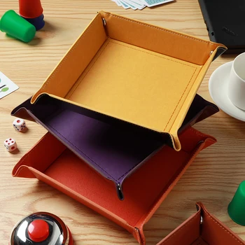 9 Colors Foldable Desktop Storage Box PU Leather Quadrilateral Dice Tray Box Club Dice Key Wallet Coin Storage Box
9 Colors Foldable Desktop Storage Box PU Leather Quadrilateral Dice Tray Box Club Dice Key Wallet Coin Storage Box