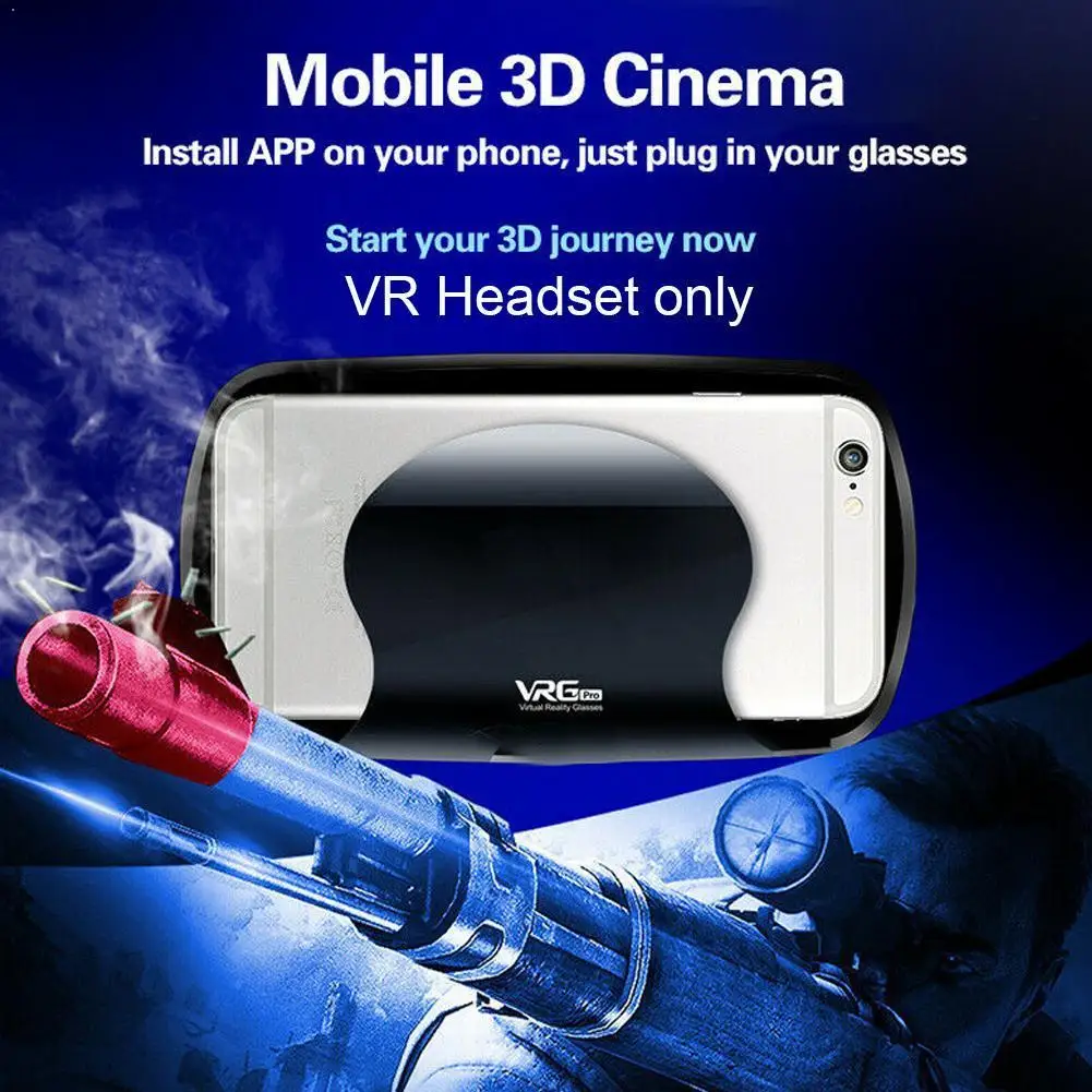 

3D Virtual Reality Gaming PC VR Headset Movie VR Game Glasses VRG Phone For Mobile Glasses Pro Immersive G9E7