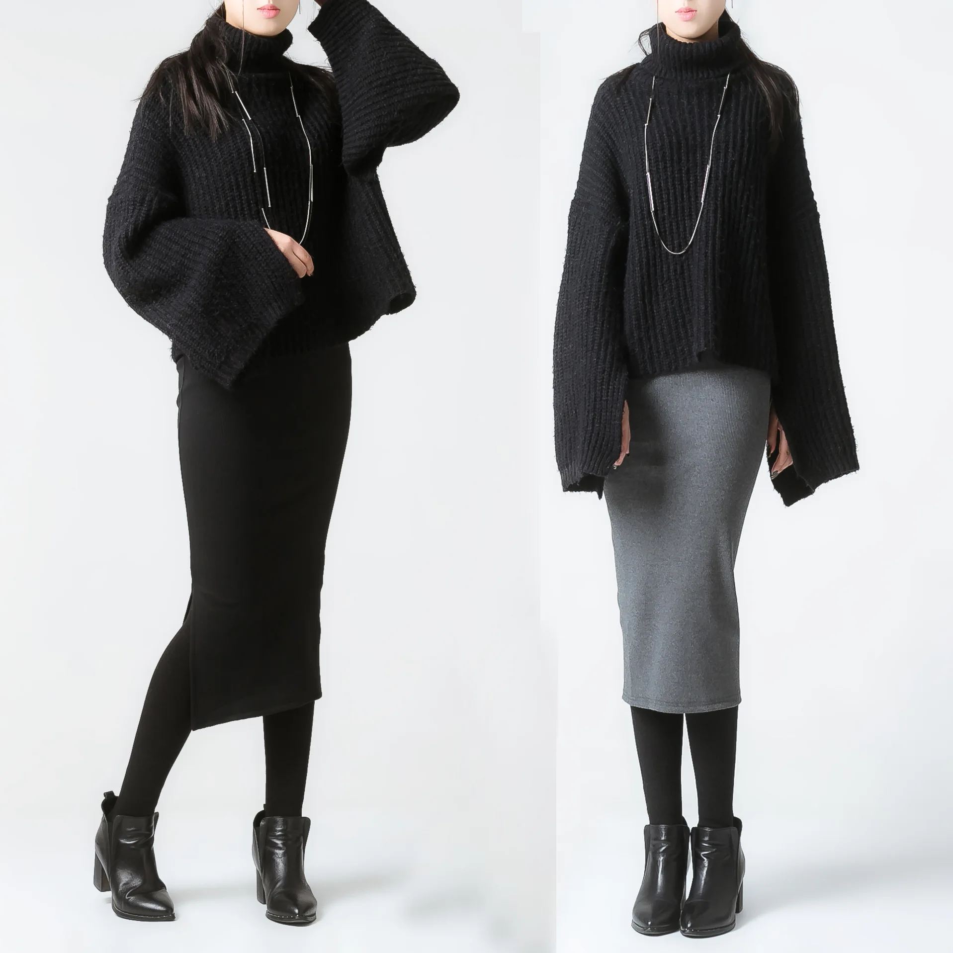 Ribbed Pattern Slit Skirt Tight over-hip kuan Japanese And Korean Style Skirt Knitted Winter Style Europe And America Slim Fit V
Ribbed Pattern Slit Skirt Tight over-hip kuan Japanese And Korean Style Skirt Knitted Winter Style Europe And America Slim Fit V
