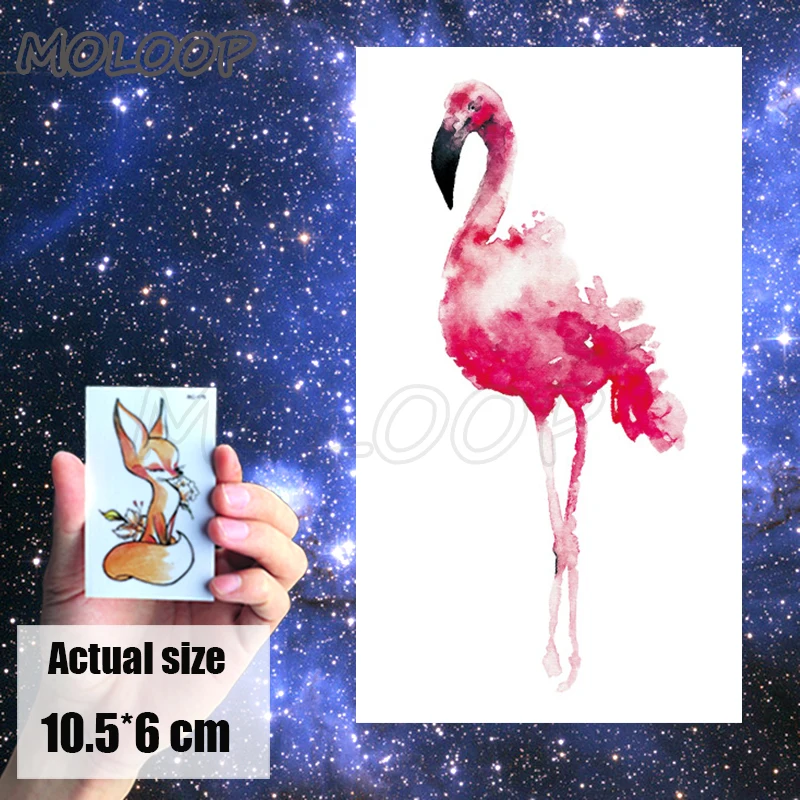 Водонепроницаемый стикер татуировки Фламинго Птица элемент маленькое животное