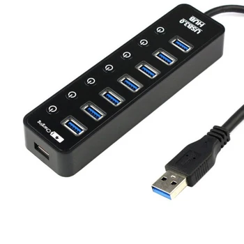 7 Ports USB 3.0 Hub Portable High Speed 3.0 Data Hub Charging Port Charging Hub Net-work Adapter Hub for Home Office School
7 Ports USB 3.0 Hub Portable High Speed 3.0 Data Hub Charging Port Charging Hub Net-work Adapter Hub for Home Office School