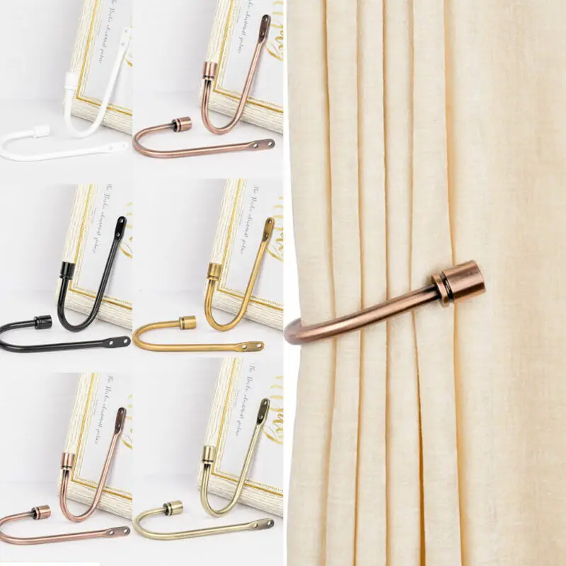 1Pair Metal Curtain Tieback Curtain Holder U-shaped Wall Hook Black Silver Holders With 2 Screws Curtain Accessories Home Decor
1Pair Metal Curtain Tieback Curtain Holder U-shaped Wall Hook Black Silver Holders With 2 Screws Curtain Accessories Home Decor