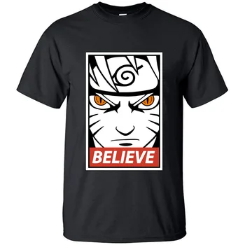 Naruto Japanese Anime Believe Cotton Black T Shirt Summer Cool Ptinted T Shirts Street Funny Short Sleeve Top Men Coat Tshirt
Naruto Japanese Anime Believe Cotton Black T Shirt Summer Cool Ptinted T Shirts Street Funny Short Sleeve Top Men Coat Tshirt