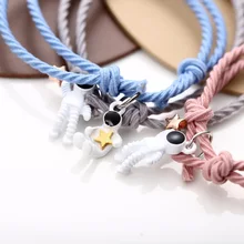 2Pcs Magnet Couple Bracelet Astronaut Small Rubber Band For Girlfriend Boyfriend Magnet Stone Bell Elastic Rope Jewelry Gift
2Pcs Magnet Couple Bracelet Astronaut Small Rubber Band For Girlfriend Boyfriend Magnet Stone Bell Elastic Rope Jewelry Gift