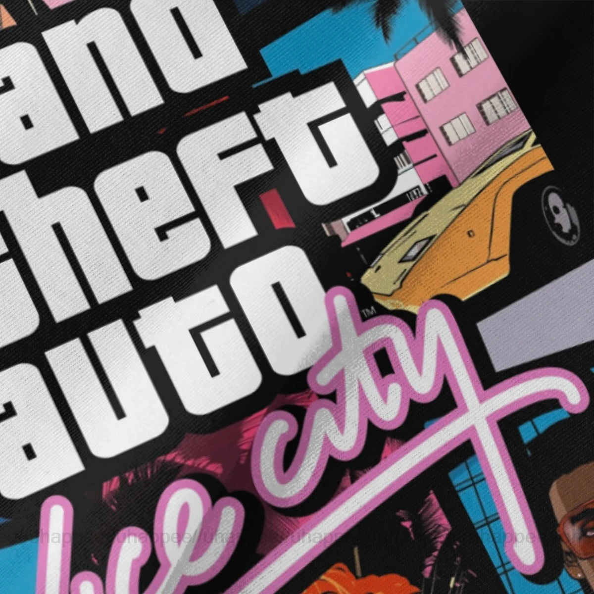 Серая футболка Grand Theft Auto Vice City GTA GAME Мужская с графическим принтом на заказ