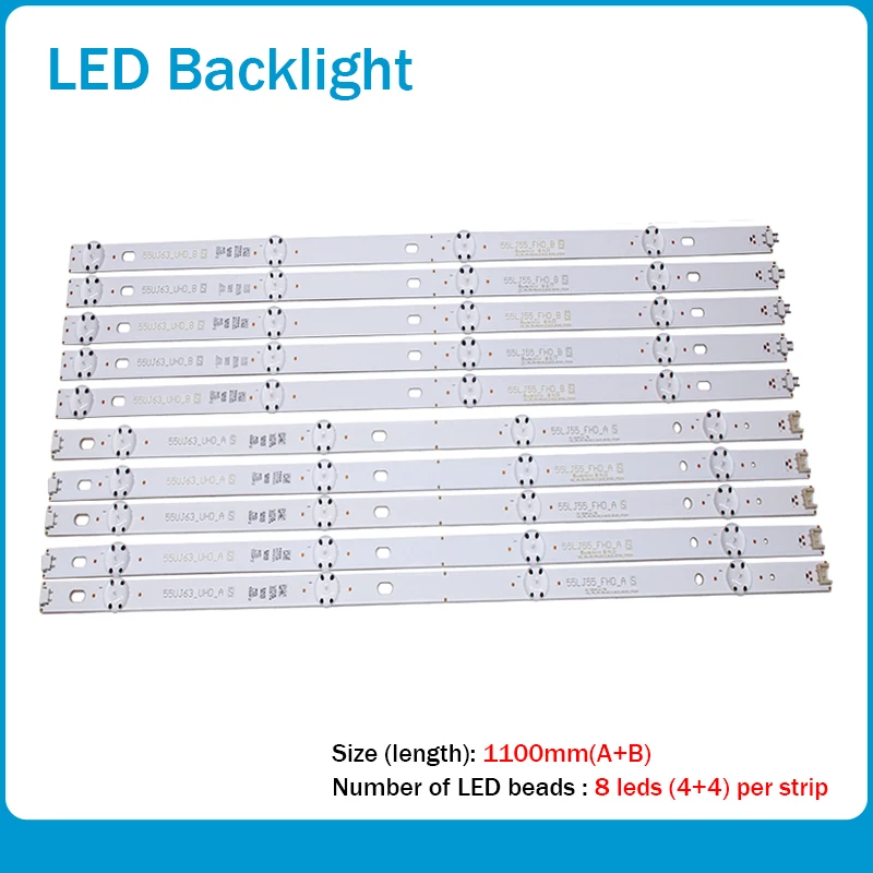 New10 PCS/set LED Backlight Stip for LG 55UJ630V 55UJ6300 55UJ63_UHD_A 55UJ63_UHD_B 55LJ55_FHD_A 55LJ55_FHD_B
New10 PCS/set LED Backlight Stip for LG 55UJ630V 55UJ6300 55UJ63_UHD_A 55UJ63_UHD_B 55LJ55_FHD_A 55LJ55_FHD_B