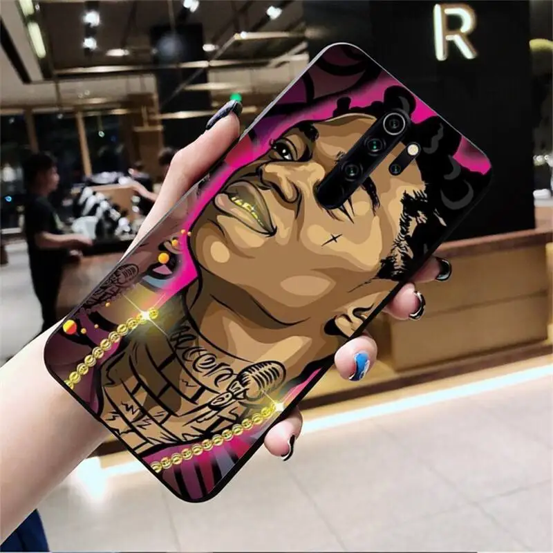 HPCHCJHM Kodak Black Rapper Black TPU Soft Phone Case Cover for Redmi Note 8 8A 8T 7 6 6A 5 5A 4 4X 4A Go Pro