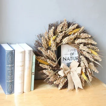 Artificial Grain Wreath With Bowknot Fall Harvest Garland For Farmer For Front Door Thanksgiving Holiday Decorative Ornament New
Artificial Grain Wreath With Bowknot Fall Harvest Garland For Farmer For Front Door Thanksgiving Holiday Decorative Ornament New