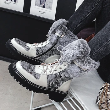 SaraIris Brand Platform Boots Women Punk Stylish Chunk Autumn Boots Ladies Genuine Leather Snake Sewing Fur Motocycle Shoes
SaraIris Brand Platform Boots Women Punk Stylish Chunk Autumn Boots Ladies Genuine Leather Snake Sewing Fur Motocycle Shoes