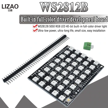 WS2812B 40 RGB LED WS2812 5X8 Pixel Dot Matrix Shield Addressable LED Module Board for Arduino UNO R3
WS2812B 40 RGB LED WS2812 5X8 Pixel Dot Matrix Shield Addressable LED Module Board for Arduino UNO R3