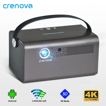 

CRENOVA 2019 Newest DLP Laser Projector With 5G WIFI Home Theater Movie Video LED Projector Support 4K Video 600 Ansi Lumens