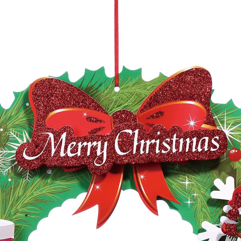 creative christmas wreath garland window decoration shop door
