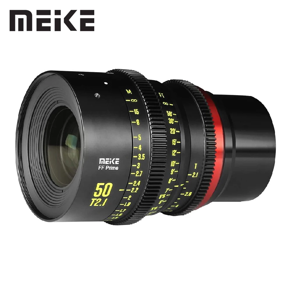 Фото Meike 50 мм T2.1 кинообъектив с ручной фокусировкой полная Рамка для Canon EOS EF крепление