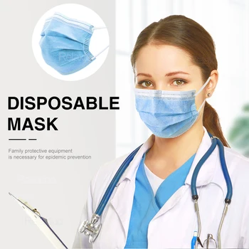 50Pcs Mask Disposable Nonwove 3 Layer Ply Filter Mask mouth Face mask filter safe Breathable Protective masks
50Pcs Mask Disposable Nonwove 3 Layer Ply Filter Mask mouth Face mask filter safe Breathable Protective masks
