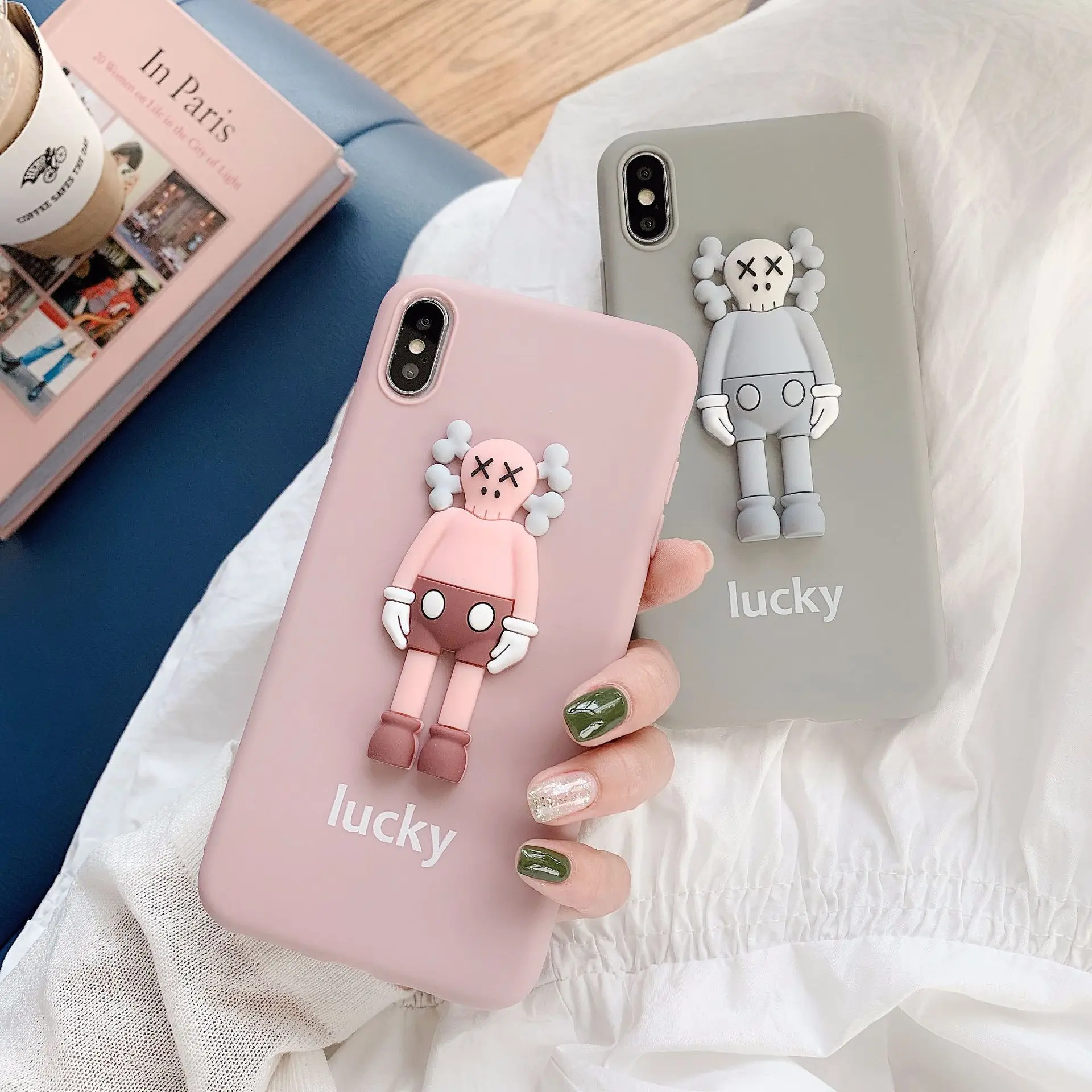 Three-dimensional cute cartoon soft TPU phone case for iphone X XR XS MAX 6 7S 7SPlus 8S 8SPlus |