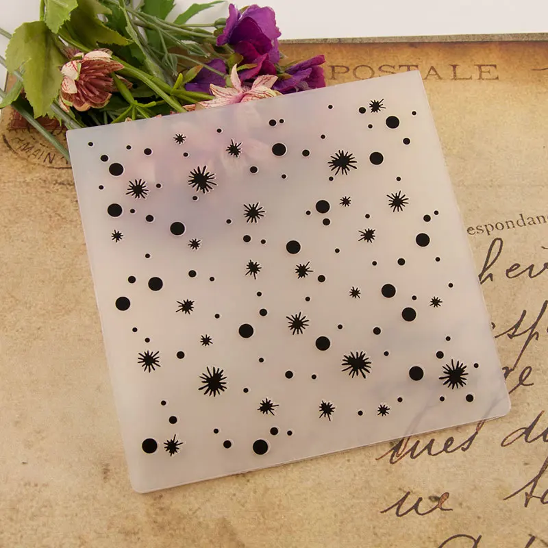 Delicate Kinds of Black Dot Embossing Folder Stencils for DIY Scrapbooking Plastic Template Crafts Art Diary Decor Painting Tool
Delicate Kinds of Black Dot Embossing Folder Stencils for DIY Scrapbooking Plastic Template Crafts Art Diary Decor Painting Tool