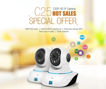 VStarcam C7825WIP 720P HD Wireless P2P WiFi IR-Cut IP Network Camera 2-Way Audio Security Baby Monitor
VStarcam C7825WIP 720P HD Wireless P2P WiFi IR-Cut IP Network Camera 2-Way Audio Security Baby Monitor