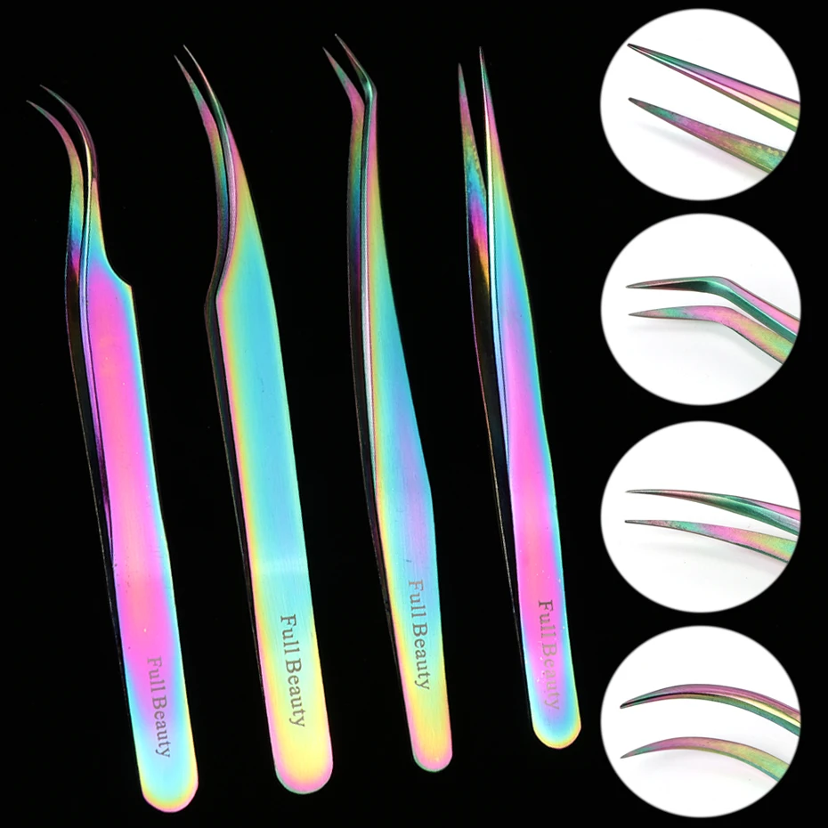 4pcs Gradient Chameleon Tweezers Sets Professional Straight Curved Sharp Eyelash Extension Tweezer Precise Makeup Tools BEFBT1-4
4pcs Gradient Chameleon Tweezers Sets Professional Straight Curved Sharp Eyelash Extension Tweezer Precise Makeup Tools BEFBT1-4