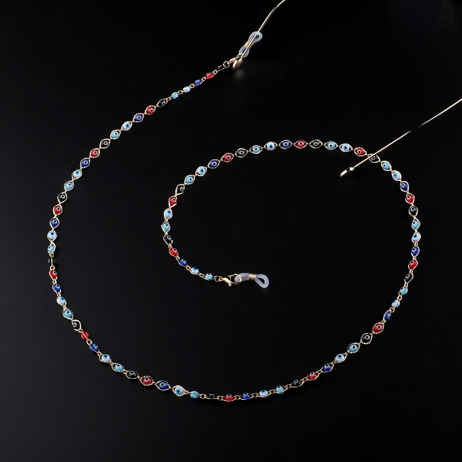 Vintage Evil Eye Beads Gold Chain Eyeglasses Cord for Sports Reading Glasses Sunglasses Strap Holder Neck Headband Accessories
Vintage Evil Eye Beads Gold Chain Eyeglasses Cord for Sports Reading Glasses Sunglasses Strap Holder Neck Headband Accessories