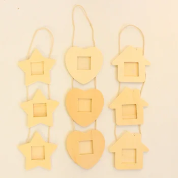 DIY Wooden Hanging Photo Frame String Decor Mini Photo Picture Frames With Hanging Rope Small House Star Shape Wall Ornament
DIY Wooden Hanging Photo Frame String Decor Mini Photo Picture Frames With Hanging Rope Small House Star Shape Wall Ornament