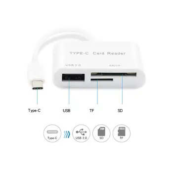 3 in 1 USB Card Reader Adapter Type C Cable SD / Micro SD TF Camera Connection Smart Memory Card for Macbook Pro Type-C Port
3 in 1 USB Card Reader Adapter Type C Cable SD / Micro SD TF Camera Connection Smart Memory Card for Macbook Pro Type-C Port