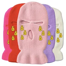 Autumn Winter Keep Warm Girl Fashion New Autumn Crimping Women Ski MaskTears of Money Embroidered ThreeH hole Cap Beanie
Autumn Winter Keep Warm Girl Fashion New Autumn Crimping Women Ski MaskTears of Money Embroidered ThreeH hole Cap Beanie