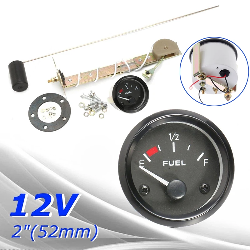 2'' 52MM Universal Car Truck Accessory Fuel Level Gauge Meter E-1/2-F DC 12V Fuel Level Gauge Sensor 
2'' 52MM Universal Car Truck Accessory Fuel Level Gauge Meter E-1/2-F DC 12V Fuel Level Gauge Sensor