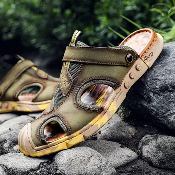 New Trend Sandals For Men Genuine Leather Mens Slippers Good Quality Man Outdoor Beach Sneakers Fashion Retro Flats Sandal Men
New Trend Sandals For Men Genuine Leather Mens Slippers Good Quality Man Outdoor Beach Sneakers Fashion Retro Flats Sandal Men