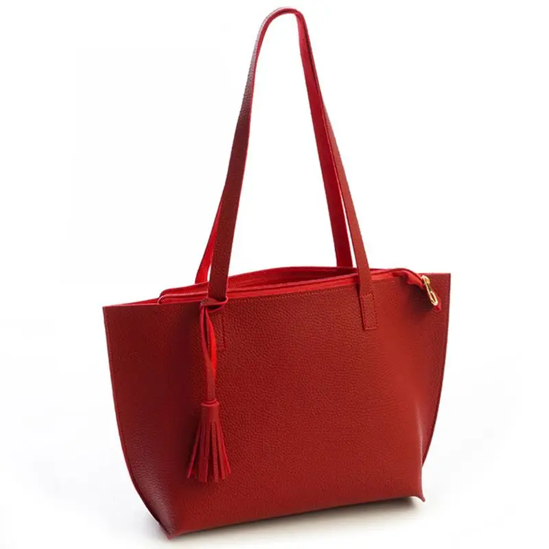 Autumn Winter Solid Women's Bag PU Leather Women Handbag Large Capacity Tassel Handbags Fashion Shoulder Bag Quality Tote(Red)
Autumn Winter Solid Women's Bag PU Leather Women Handbag Large Capacity Tassel Handbags Fashion Shoulder Bag Quality Tote(Red)