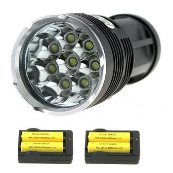 BCMSJVH 15000 Lumens 8x XM-L T6 LED Flashlight Waterproof & Tactical Torch Lamp + 4x 18650 Battery + 2x Wall Charger
BCMSJVH 15000 Lumens 8x XM-L T6 LED Flashlight Waterproof & Tactical Torch Lamp + 4x 18650 Battery + 2x Wall Charger