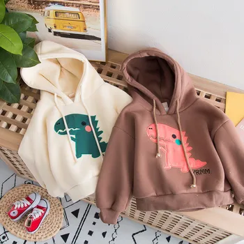Baby Long Sleeved Cotton Tops Boys Brushed Thicken Hoodies Children Cute Cartoon Dinosaur Coat Kids Winter Fashion
Baby Long Sleeved Cotton Tops Boys Brushed Thicken Hoodies Children Cute Cartoon Dinosaur Coat Kids Winter Fashion