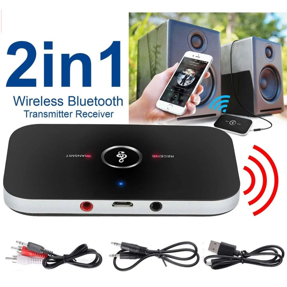 Фото Bluetooth-совместимый передатчик V4 приемник беспроводной A2DP аудио 3 5 мм адаптер Aux Hub A6