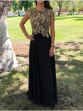 Mother of the Bride Dress Elegant Jewel Floor Length Chiffon Lace with Gold Sequin Bridal Party Gown Plus Size Vestidos
Mother of the Bride Dress Elegant Jewel Floor Length Chiffon Lace with Gold Sequin Bridal Party Gown Plus Size Vestidos