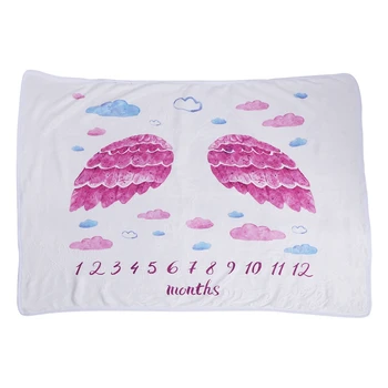 Baby Milestone Blanket Monthly Baby Blankets Newborn Soft Baby Photography Props Angel Wing Background Blanket 
Baby Milestone Blanket Monthly Baby Blankets Newborn Soft Baby Photography Props Angel Wing Background Blanket