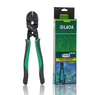 LAOA 8 Inch Multifunctional Bolt Cutters Cr-Mo Steel Wire Cutters Round Nose Scissors 58HRC With Black Coating Treatment
LAOA 8 Inch Multifunctional Bolt Cutters Cr-Mo Steel Wire Cutters Round Nose Scissors 58HRC With Black Coating Treatment